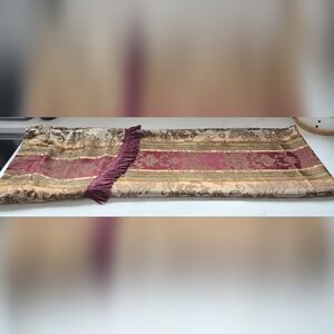 JCP Home Collection Burgundy and Gold Window Panels w/ attached Valance (4)